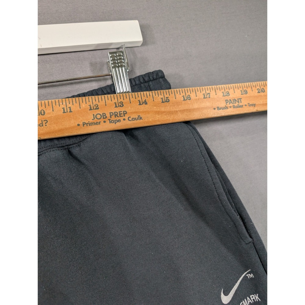 Nike Mens Big Swoosh Fleece Joggers Black White Size Large - Picture 4 of 8